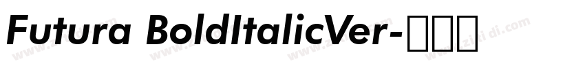 Futura BoldItalicVer字体转换